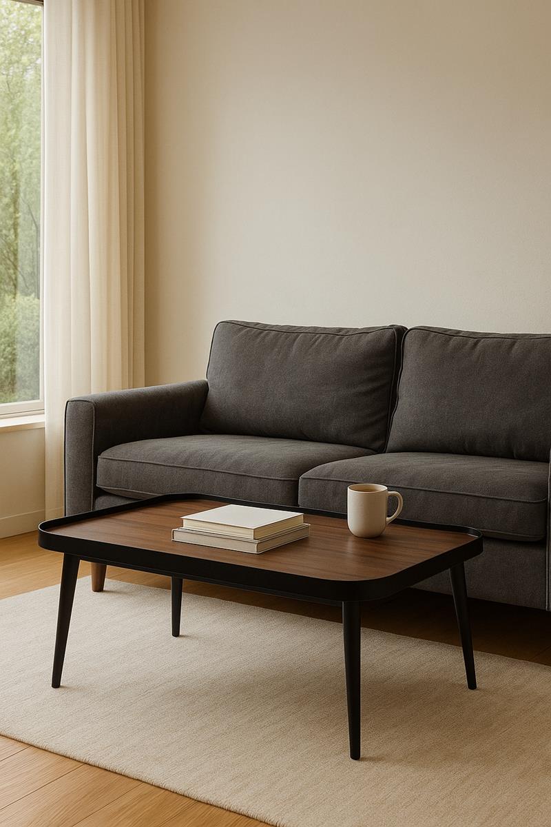 Greta rectangular coffee table walnut