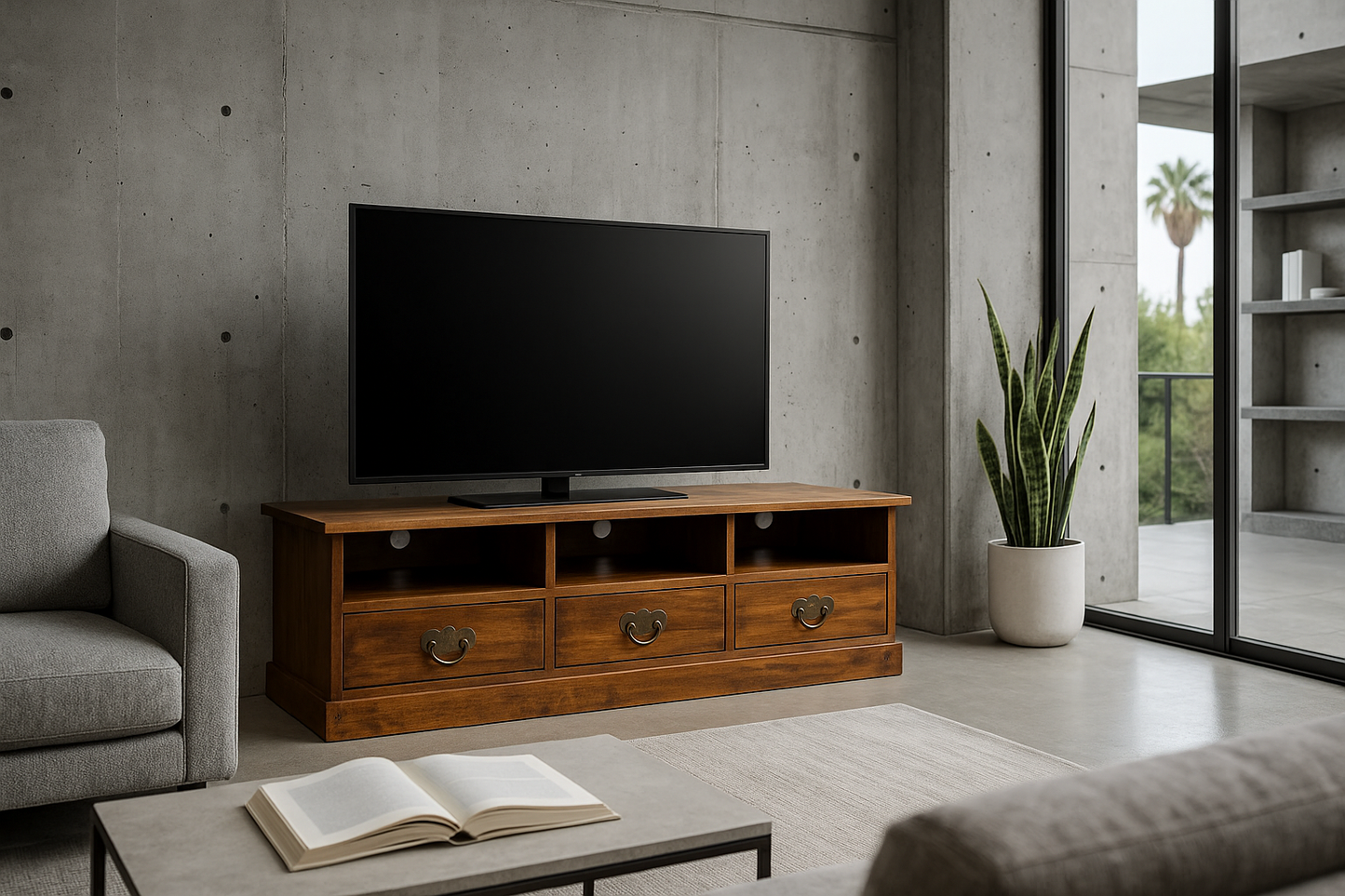 Harper TV unit chestnut