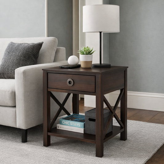 Balboa side table chestnut