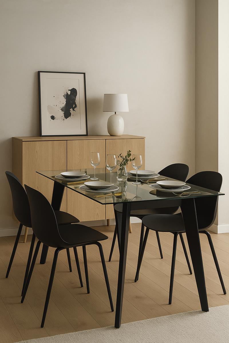 Charlie glass dining table rectangle