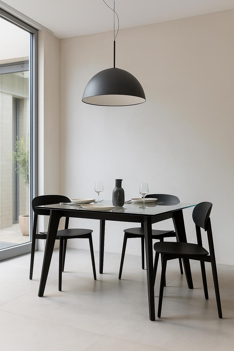 Charlie glass dining table rectangle