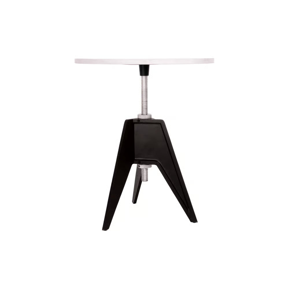 Screw Side Table White Marble Top 24"