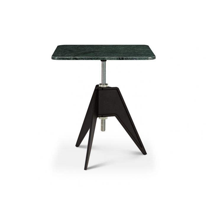 Screw Cafe Table Green Marble Top 25.6"
